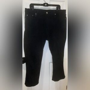 Plus Size Stretch Black Cropped Pants